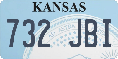 KS license plate 732JBI