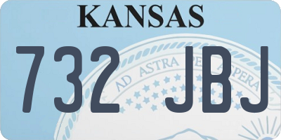 KS license plate 732JBJ