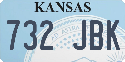 KS license plate 732JBK