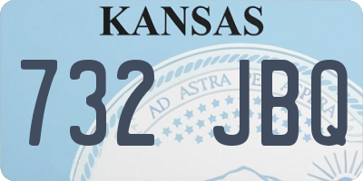 KS license plate 732JBQ
