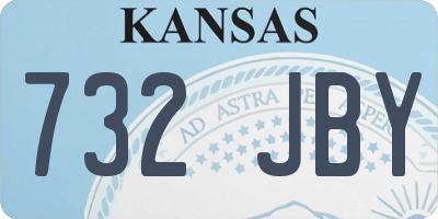 KS license plate 732JBY