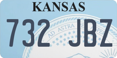 KS license plate 732JBZ