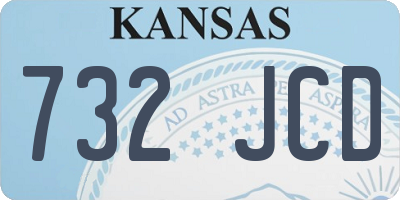 KS license plate 732JCD