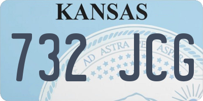KS license plate 732JCG