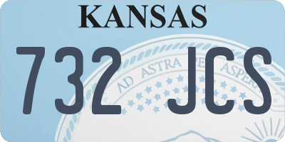 KS license plate 732JCS