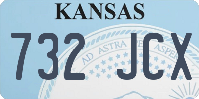 KS license plate 732JCX