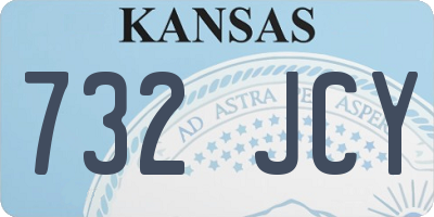 KS license plate 732JCY