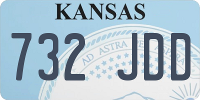 KS license plate 732JDD