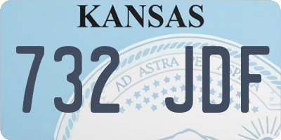 KS license plate 732JDF