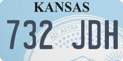 KS license plate 732JDH