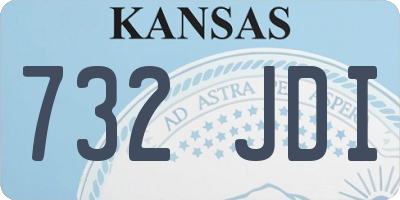 KS license plate 732JDI