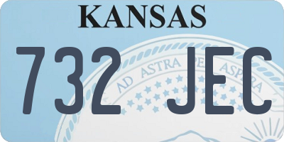 KS license plate 732JEC