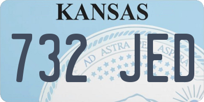 KS license plate 732JED