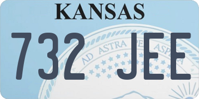 KS license plate 732JEE