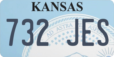 KS license plate 732JES