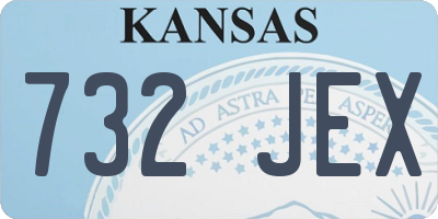 KS license plate 732JEX