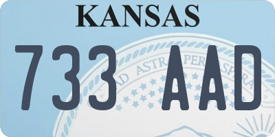 KS license plate 733AAD