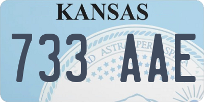 KS license plate 733AAE