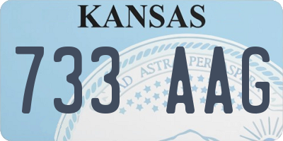 KS license plate 733AAG