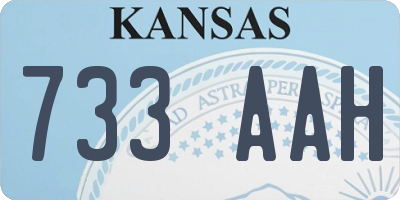 KS license plate 733AAH