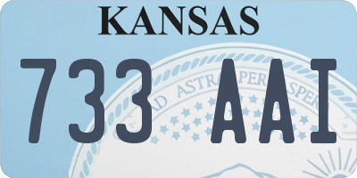 KS license plate 733AAI