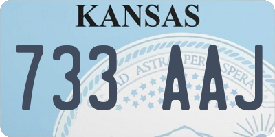 KS license plate 733AAJ