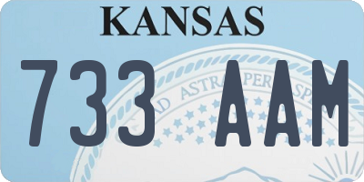 KS license plate 733AAM