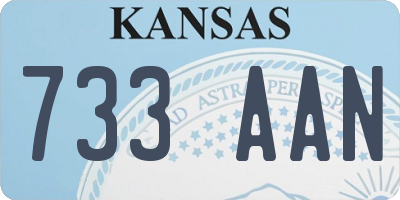 KS license plate 733AAN