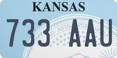 KS license plate 733AAU