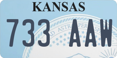 KS license plate 733AAW