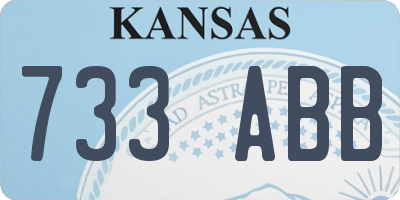 KS license plate 733ABB