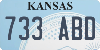KS license plate 733ABD