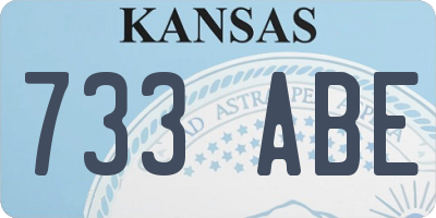 KS license plate 733ABE