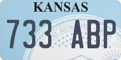KS license plate 733ABP