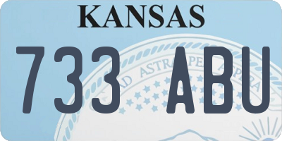 KS license plate 733ABU