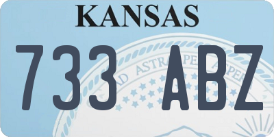 KS license plate 733ABZ