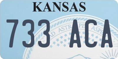 KS license plate 733ACA