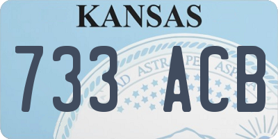 KS license plate 733ACB