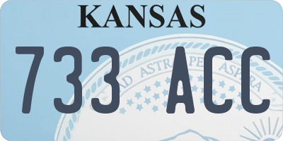 KS license plate 733ACC