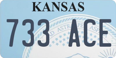 KS license plate 733ACE