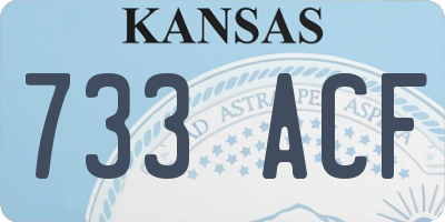 KS license plate 733ACF