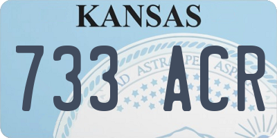 KS license plate 733ACR