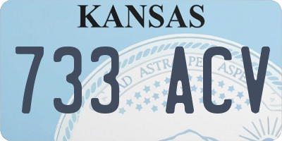 KS license plate 733ACV