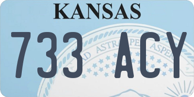 KS license plate 733ACY