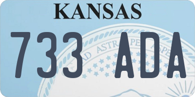 KS license plate 733ADA