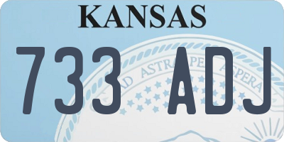 KS license plate 733ADJ