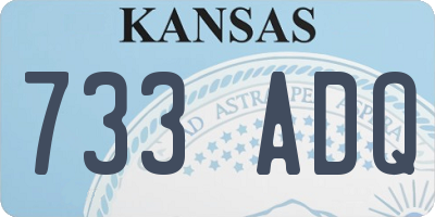 KS license plate 733ADQ
