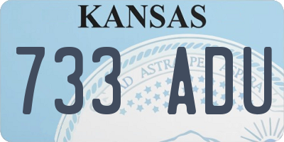 KS license plate 733ADU