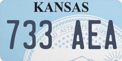 KS license plate 733AEA