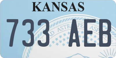 KS license plate 733AEB